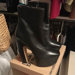 Black Platform Ankle Boots